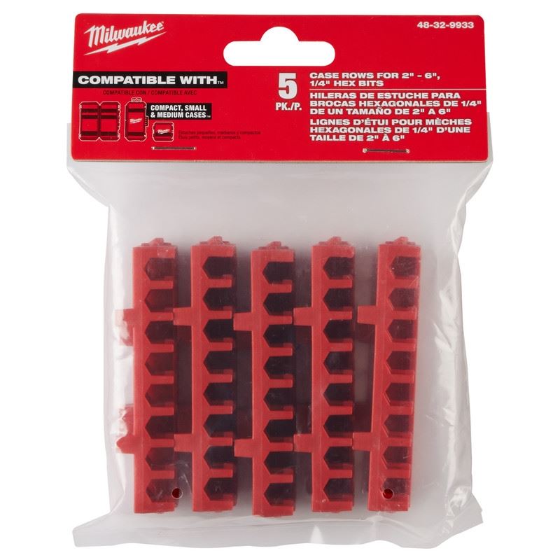 Milwaukee 48 - 32 - 9933 Small and Medium Case Rows for Impact Driver Accessories 5PK - Mississauga Hardware Centre Inc