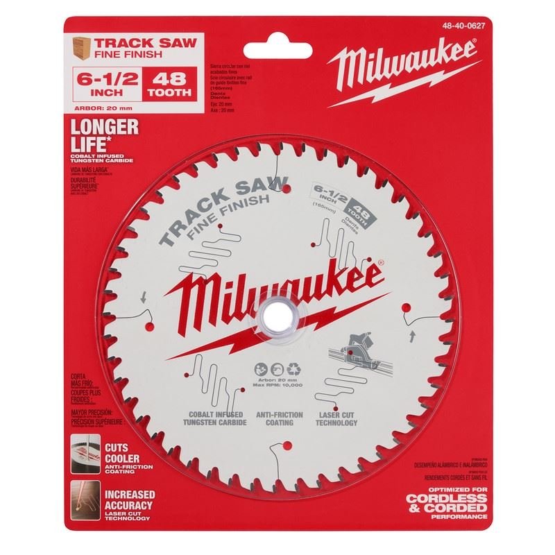 Milwaukee 48 - 40 - 0627 6 - 1/2in 48T Fine Finish Track Saw Blade - Mississauga Hardware Centre Inc