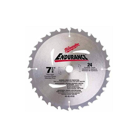 Milwaukee | 48 - 40 - 4120 7 - 1/4" 24 Carbide Teeth Circular Saw Blade - Mississauga Hardware Centre IncMilwaukee48-40-4120