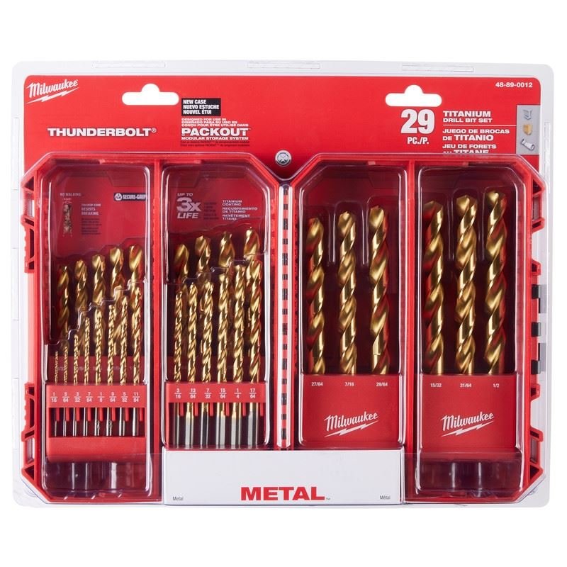Milwaukee 48 - 89 - 0012 THUNDERBOLT Titanium Drill Bit Set - 29PC - Mississauga Hardware Centre Inc
