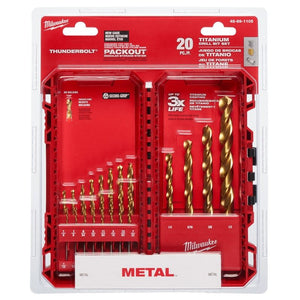 Milwaukee 48 - 89 - 1105 THUNDERBOLT Titanium Drill Bit Set - 20PC - Mississauga Hardware Centre Inc