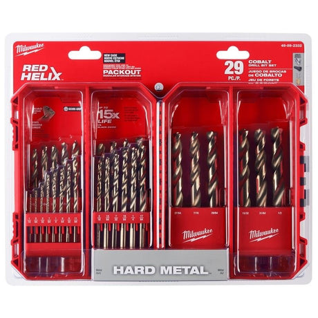 Milwaukee 48 - 89 - 2332 RED HELIX Cobalt Drill Bit Set - 29PC - Mississauga Hardware Centre Inc