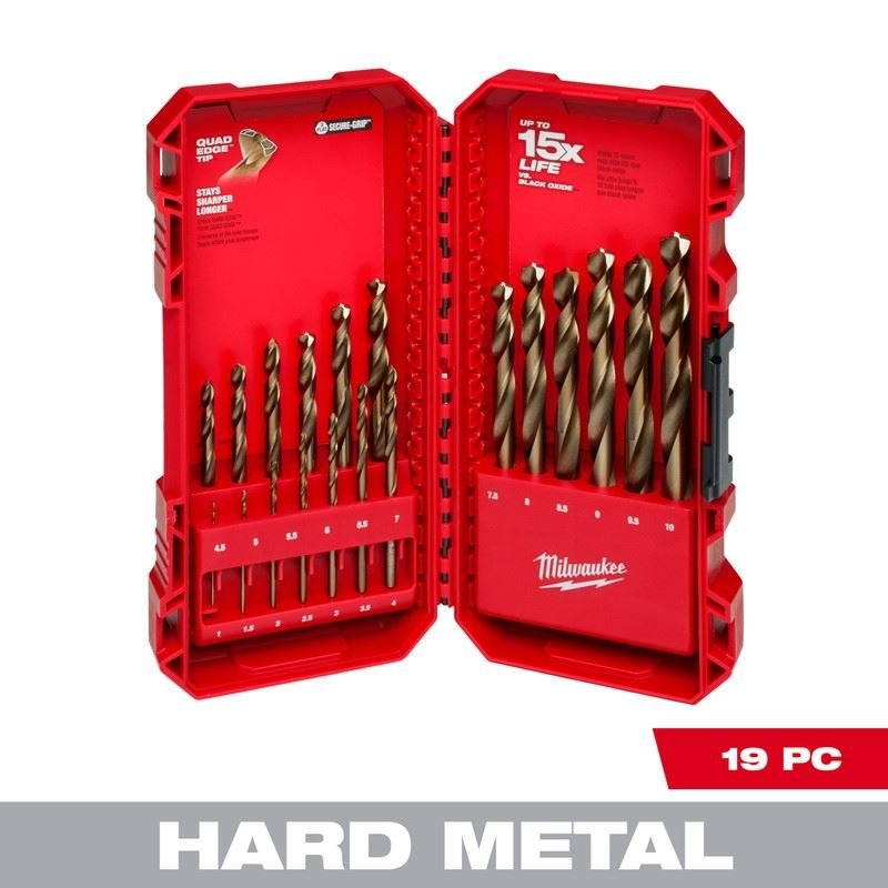 Milwaukee 48 - 89 - 2530 RED HELIX Cobalt Metric Drill Bit Set - 19PC - Mississauga Hardware Centre Inc