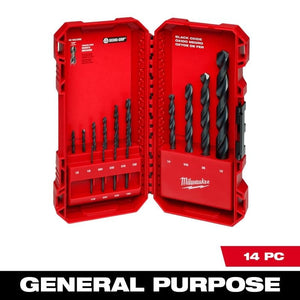 Milwaukee 48 - 89 - 2800 THUNDERBOLT Black Oxide Drill Bit Set - 14PC - Mississauga Hardware Centre Inc