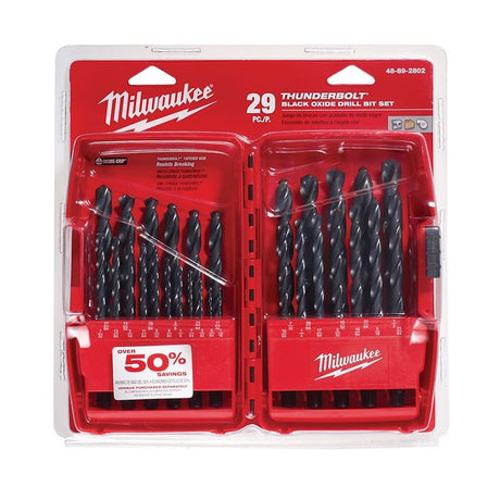 Milwaukee 48 - 89 - 2802 THUNDERBOLT Black Oxide Drill Bit Set - 29 PC - Mississauga Hardware Centre Inc