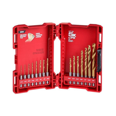 Milwaukee 48 - 89 - 4630 SHOCKWAVE Impact - Duty Titanium Drill Bit Set (15 - Piece) - Mississauga Hardware Centre Inc