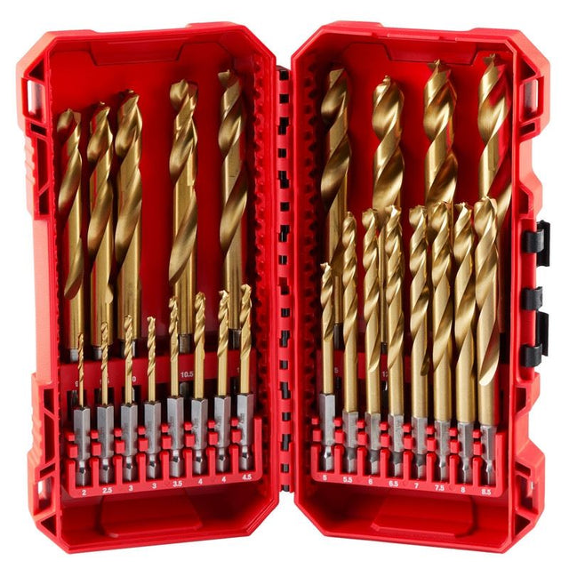 Milwaukee 48 - 89 - 4861 SHOCKWAVE Impact Duty RED HELIX Titanium Metric Drill Bit Set - 25PC - Mississauga Hardware Centre Inc