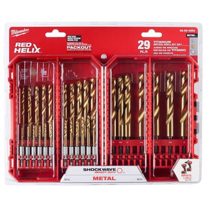 Milwaukee 48 - 89 - 4862 SHOCKWAVE Impact Duty RED HELIX Titanium Metric Drill Bit Set - 29PC - Mississauga Hardware Centre Inc