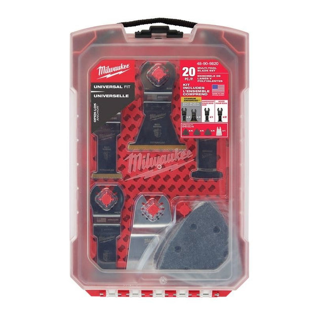 Milwaukee 48 - 90 - 9820 Oscillating Multi - Tool Blade Kit (20 - Piece) - Mississauga Hardware Centre Inc