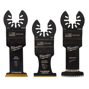 Milwaukee 49 - 10 - 9001 OPEN - LOK 3pc All Purpose Multi - Tool Blade Variety Pack - Mississauga Hardware Centre Inc