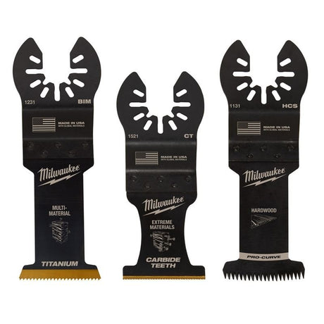 Milwaukee 49 - 10 - 9001 OPEN - LOK 3pc All Purpose Multi - Tool Blade Variety Pack - Mississauga Hardware Centre Inc