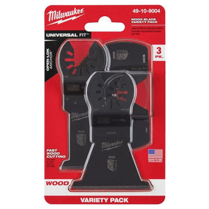 Milwaukee 49 - 10 - 9004 OPEN - LOK 3pc Wood Cutting Multi - Tool Blade Variety Pack - Mississauga Hardware Centre Inc