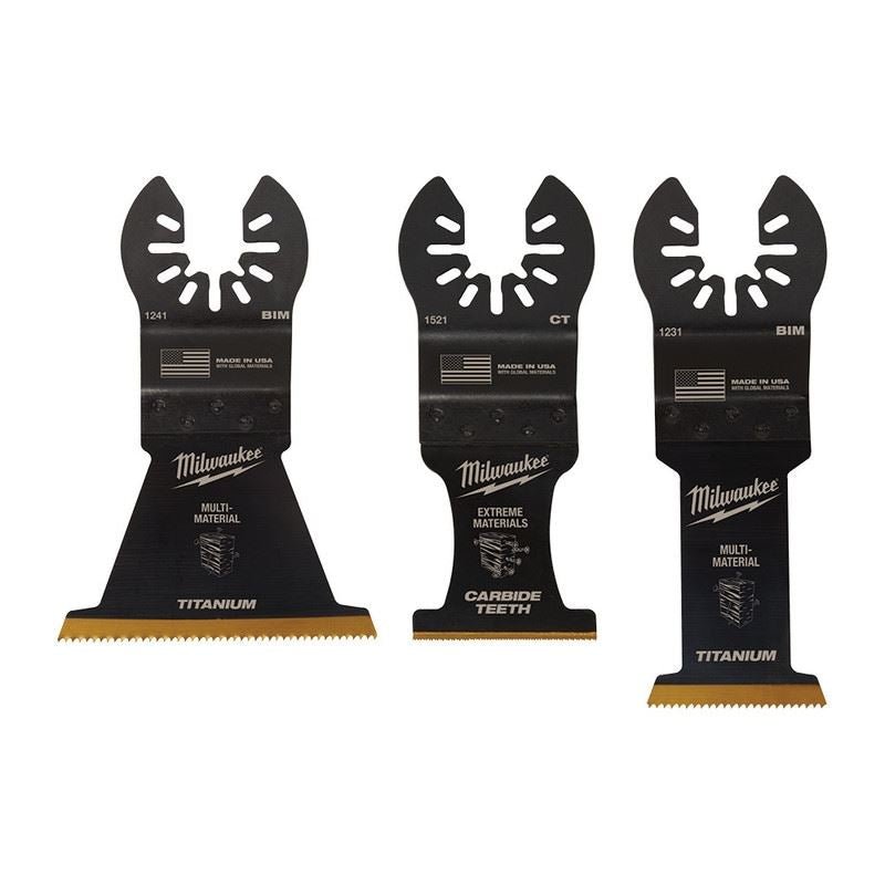 Milwaukee 49 - 10 - 9005 OPEN - LOK 3pc Multi - Material Cutting Multi - Tool Blade Variety Pack - Mississauga Hardware Centre Inc