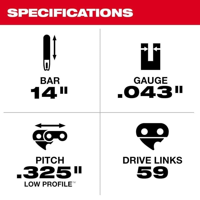 Milwaukee 49 - 16 - 2745 14in Top Handle Chainsaw Guide Bar - Mississauga Hardware Centre Inc