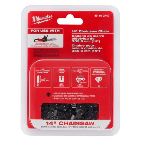 Milwaukee 49 - 16 - 2749 14in Chainsaw Chain (For 2727 - 20C Model) - Mississauga Hardware Centre Inc