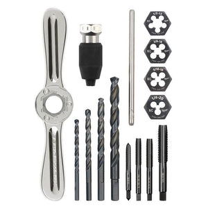 Milwaukee 49 - 22 - 5602 15PC SAE Tap and Die Set with Hex - LOK 2 - in - 1 Handle - Mississauga Hardware Centre Inc