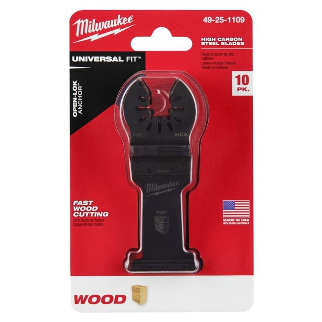 Milwaukee 49 - 25 - 1109 OPEN - LOK 1 - 3/8 in Hcs Wood Blades 10 Pk - Mississauga Hardware Centre Inc