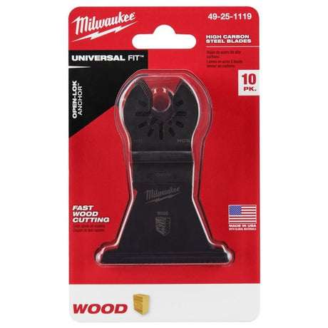 Milwaukee 49 - 25 - 1119 OPEN - LOK 2 - 1/2 in Hcs Wood Blades 10 Pk - Mississauga Hardware Centre Inc
