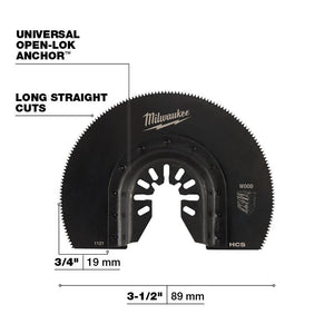 Milwaukee 49 - 25 - 1121 OPEN - LOK 3 - 1/2 in Hcs Segmented Wood Blade 1 Pk - Mississauga Hardware Centre Inc