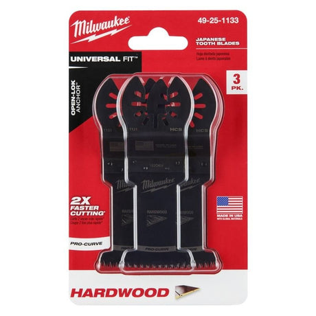 Milwaukee 49 - 25 - 1133 OPEN - LOK 1 - 3/8 in Hcs Japanese Tooth Pro - Curve Hardwood Blade 3 Pk - Mississauga Hardware Centre Inc