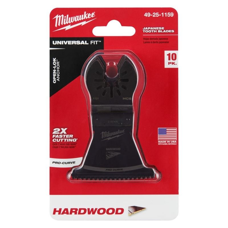 Milwaukee 49 - 25 - 1159 OPEN - LOK 2 - 1/2 in Hcs Japanese Tooth Pro - Curve Hardwood Blade 10 Pk - Mississauga Hardware Centre Inc