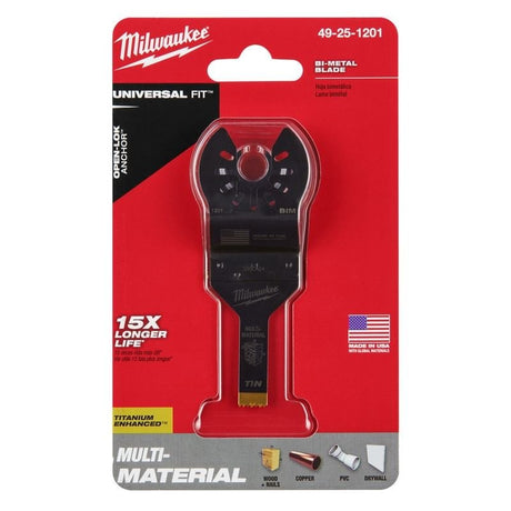 Milwaukee 49 - 25 - 1201 OPEN - LOK 3/8 in Titanium Enhanced Bi - Metal Multi - Material Blade 1 Pk - Mississauga Hardware Centre Inc