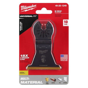 Milwaukee 49 - 25 - 1249 OPEN - LOK 2 - 1/2 in Titanium Enhanced Bi - Metal Multi - Material Blades 10 Pk - Mississauga Hardware Centre Inc