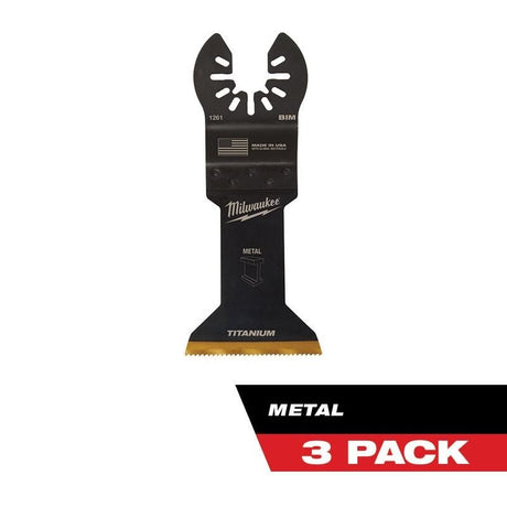 Milwaukee 49 - 25 - 1263 OPEN - LOK 1 - 3/4 in Titanium Enhanced Bi - Metal Metal Blades 3 Pk - Mississauga Hardware Centre Inc