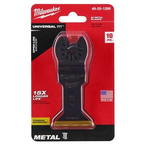 Milwaukee 49 - 25 - 1269 OPEN - LOK 1 - 3/4 in Titanium Enhanced Bi - Metal Metal Blades 10 Pk - Mississauga Hardware Centre Inc