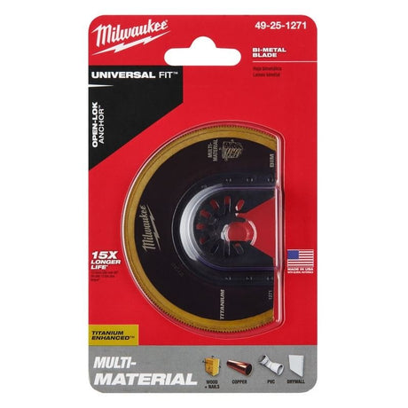 Milwaukee 49 - 25 - 1271 OPEN - LOK 3 - 1/2 in Titanium Enhanced Bi - Metal Segmented Blade 1 Pk - Mississauga Hardware Centre Inc