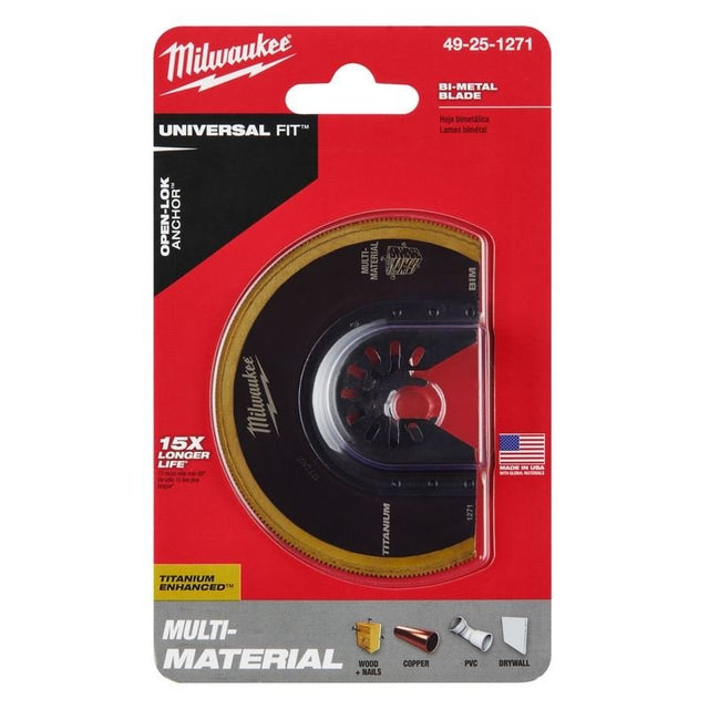 Milwaukee 49 - 25 - 1271 OPEN - LOK 3 - 1/2 in Titanium Enhanced Bi - Metal Segmented Blade 1 Pk - Mississauga Hardware Centre Inc