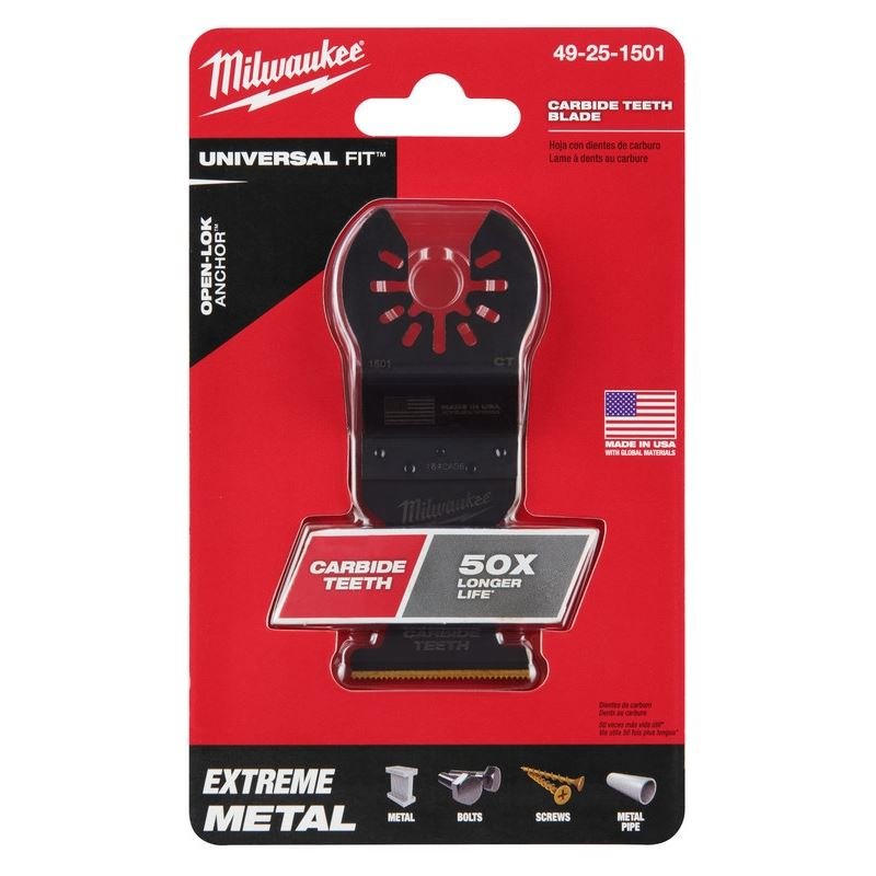 Milwaukee 49 - 25 - 1501 OPEN - LOK 1 - 3/8 in Titanium Enhanced Carbide Teeth Metal Blade 1 Pk - Mississauga Hardware Centre Inc