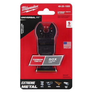 Milwaukee 49 - 25 - 1505 OPEN - LOK 1 - 3/8 in Titanium Enhanced Carbide Teeth Metal Blade 5 Pk - Mississauga Hardware Centre Inc