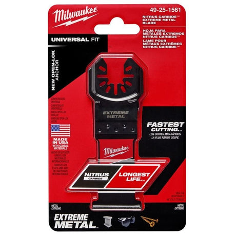 Milwaukee 49 - 25 - 1561 NITRUS CARBIDE Extreme Metal Universal Fit OPEN - LOK Multi - Tool Blade - 1pk - Mississauga Hardware Centre Inc
