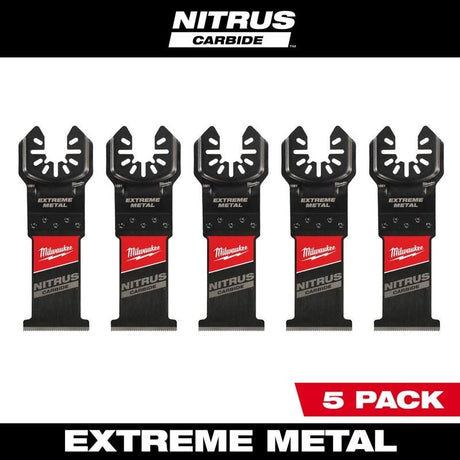 Milwaukee 49 - 25 - 1565 NITRUS CARBIDE Extreme Metal Universal Fit OPEN - LOK Multi - Tool Blade - 5pk - Mississauga Hardware Centre Inc