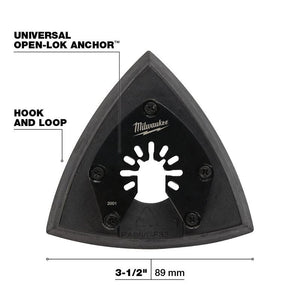 Milwaukee 49 - 25 - 2001 OPEN - LOK 3 - 1/2 in Triangle Sanding Pad 1 Pk - Mississauga Hardware Centre Inc