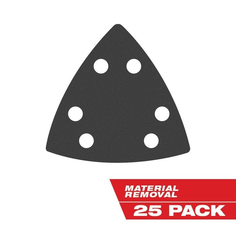 Milwaukee 49 - 25 - 2025 OPEN - LOK 3 - 1/2 in Triangle Sandpaper Variety Pack 25pc - Mississauga Hardware Centre Inc