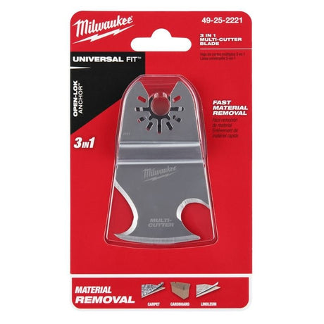 Milwaukee 49 - 25 - 2221 OPEN - LOK 3 - in - 1 Multi - Cutter Scraper Blade 1 Pk - Mississauga Hardware Centre Inc