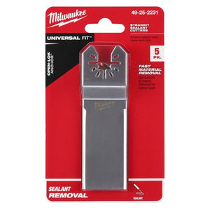 Milwaukee 49 - 25 - 2231 OPEN - LOK Straight Sealant Cutting Blade 5 Pk - Mississauga Hardware Centre Inc