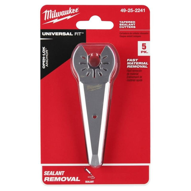 Milwaukee 49 - 25 - 2241 OPEN - LOK Tapered Sealant Cutting Blade 5 Pk - Mississauga Hardware Centre Inc