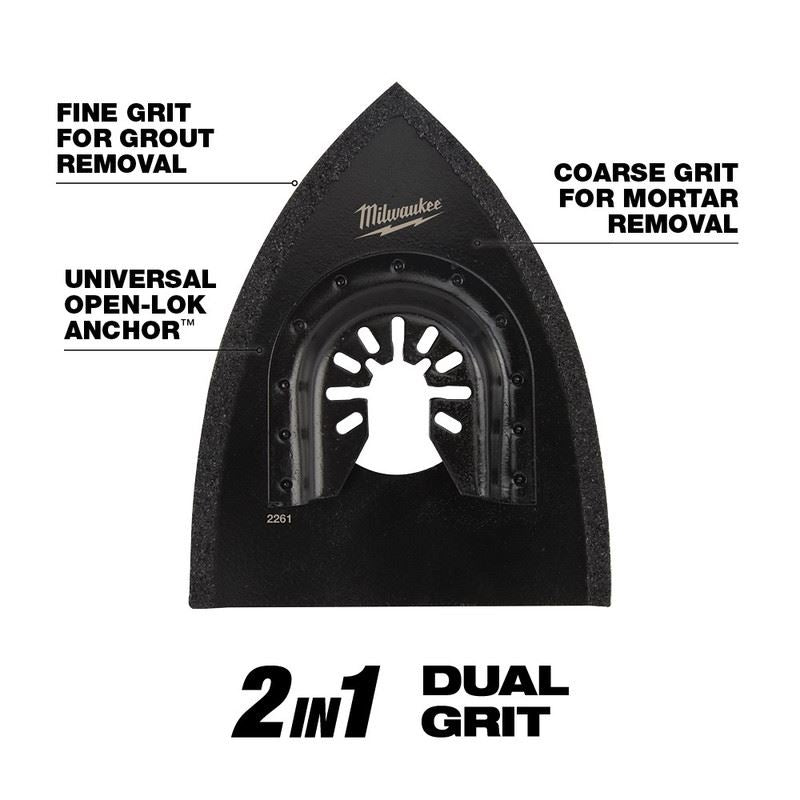 Milwaukee 49 - 25 - 2261 OPEN - LOK 2 - in - 1 Hybrid Carbide Grit Blade 1 Pk - Mississauga Hardware Centre Inc