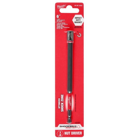 Milwaukee 49 - 66 - 4582 SHOCKWAVE Impact Duty 1/4in x 6in Magnetic Nut Driver - Mississauga Hardware Centre Inc