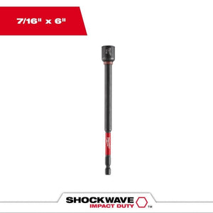 Milwaukee 49 - 66 - 4586 SHOCKWAVE Impact Duty 7/16in x 6in Magnetic Nut Driver - Mississauga Hardware Centre Inc