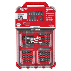 Milwaukee 49 - 66 - 6800 SHOCKWAVE Impact Duty Socket 3/8in Dr 17PC SAE PACKOUT Set - Mississauga Hardware Centre Inc