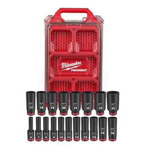 Milwaukee 49 - 66 - 6801 SHOCKWAVE Impact Duty Socket 3/8in Dr 19PC MM PACKOUT Set - Mississauga Hardware Centre Inc