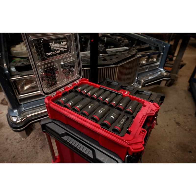 Milwaukee 49 - 66 - 6803 SHOCKWAVE Impact Duty Socket 1/2in Dr 16PC MM PACKOUT Set - Mississauga Hardware Centre Inc