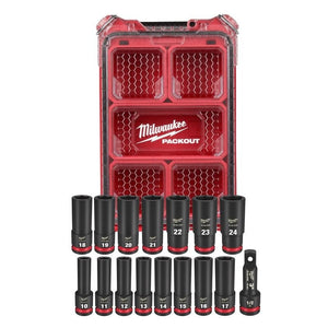 Milwaukee 49 - 66 - 6803 SHOCKWAVE Impact Duty Socket 1/2in Dr 16PC MM PACKOUT Set - Mississauga Hardware Centre Inc