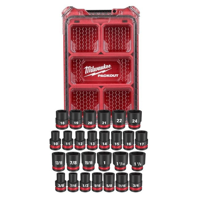 Milwaukee 49 - 66 - 6804 SHOCKWAVE Impact Duty Socket 1/2in Dr 27PC MM PACKOUT Set - Mississauga Hardware Centre Inc