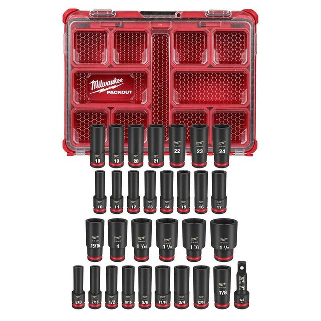 Milwaukee 49 - 66 - 6806 SHOCKWAVE Impact Duty Socket 1/2in Dr 31PC PACKOUT Set - Mississauga Hardware Centre Inc