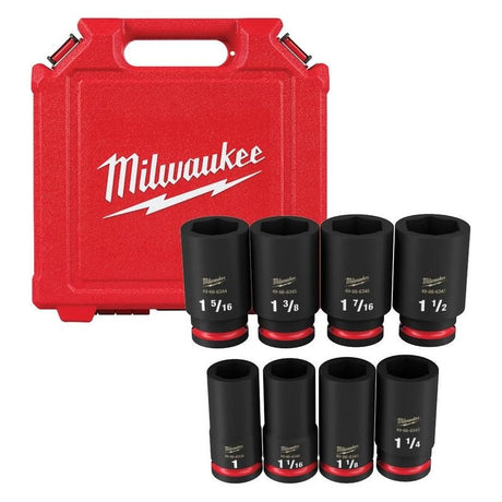 Milwaukee 49 - 66 - 7018 8PC SHOCKWAVE Impact Duty 3/4in Drive SAE Deep 6 Point Socket Set - Mississauga Hardware Centre Inc